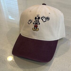 BRAND NEW Disney Mickey Mouse Cream and Purple Character Hat